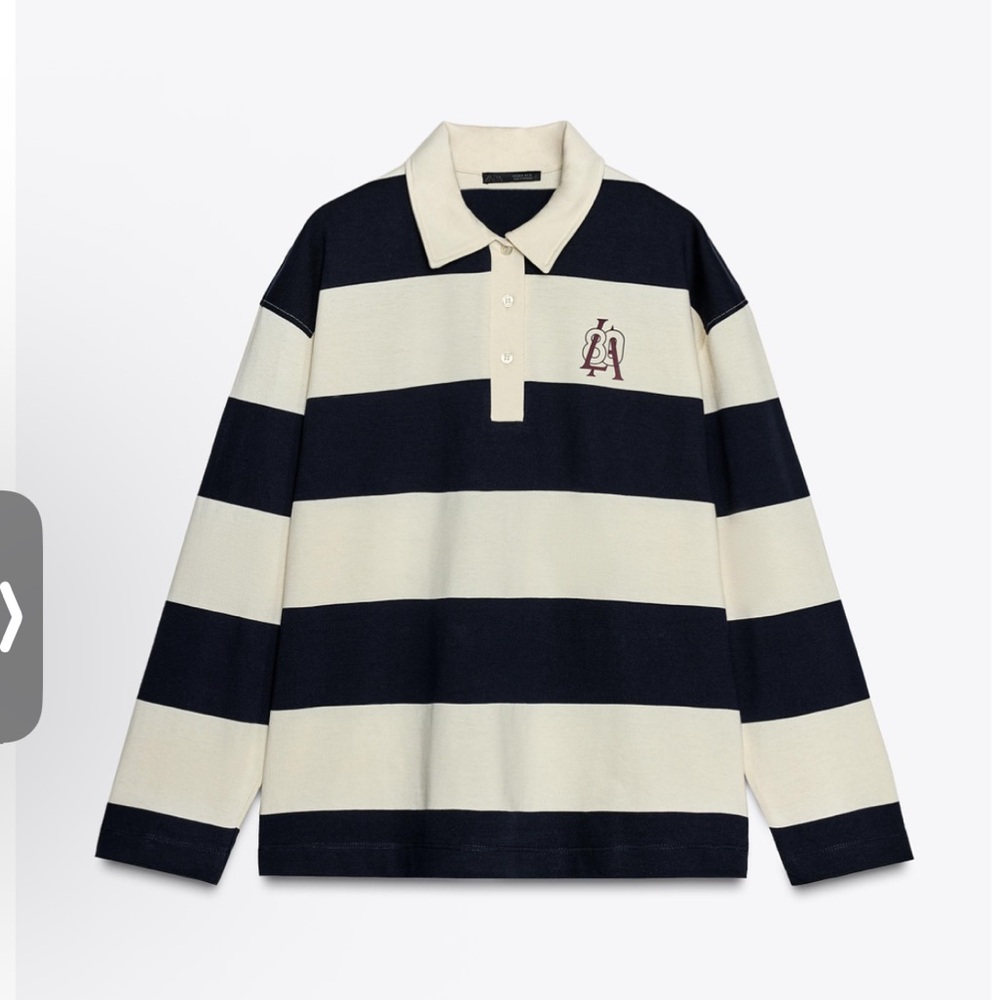 Zara Striped Polo Neck Shirt
